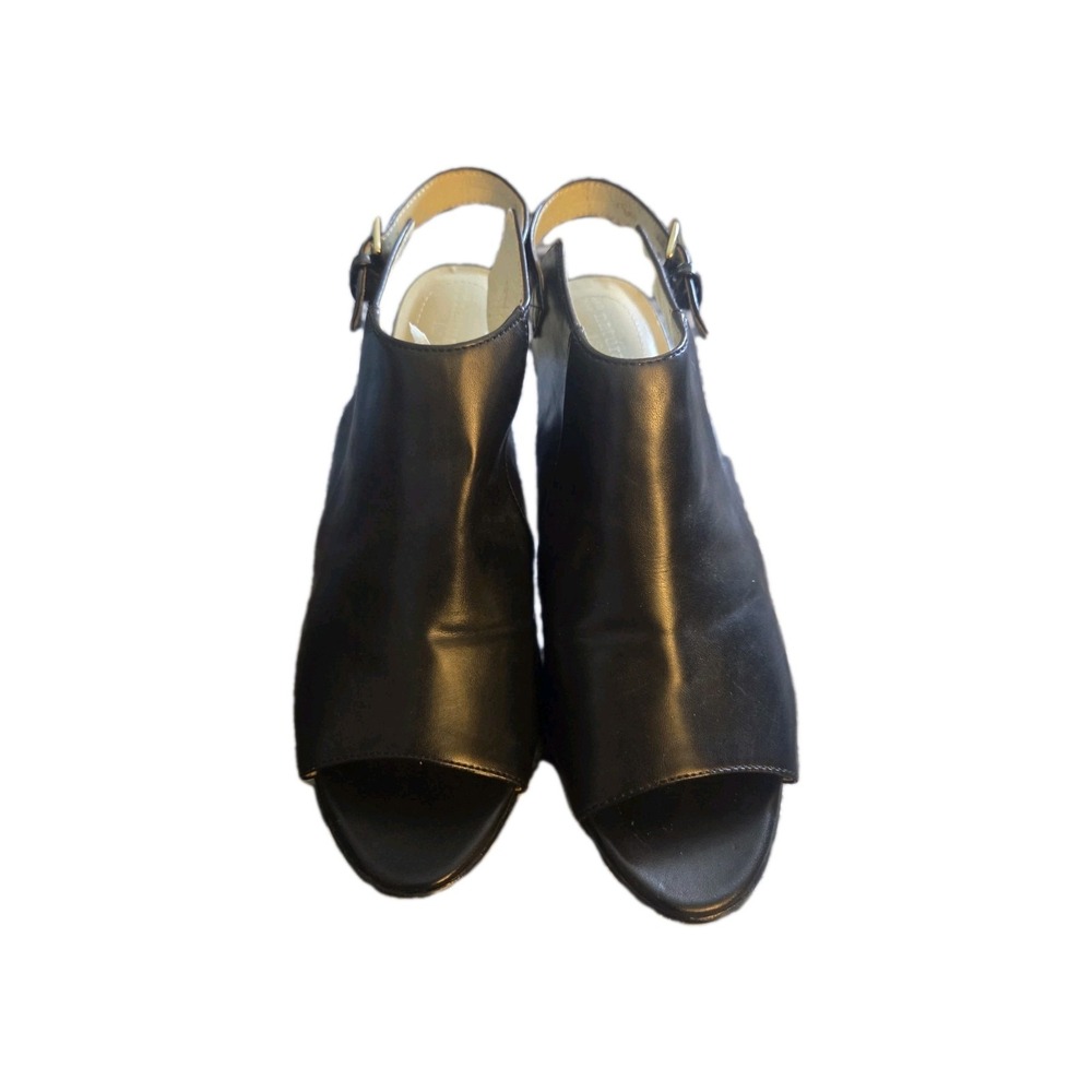 Naturalizer Women's Black Peep Toe Slingback Heeled Sandals Size 8.5M Ankle...